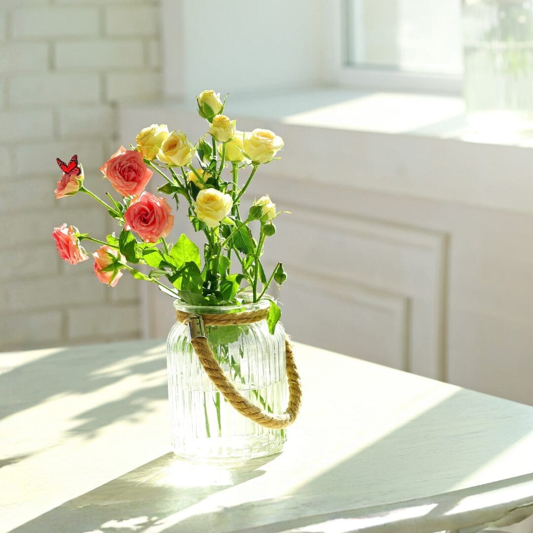 Fresh spring flowers in a sunlit room symbolizing healing, renewal, and emotional growth during divorce recovery and life transitions